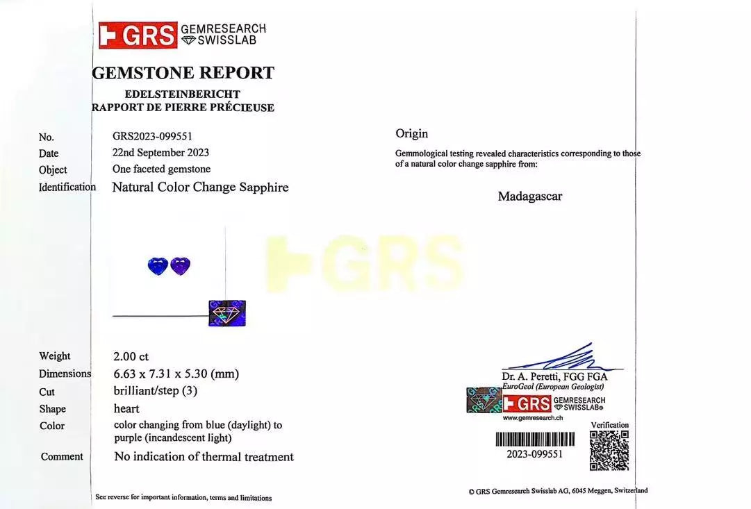 2.00ct Unheated Royal Blue Sapphire