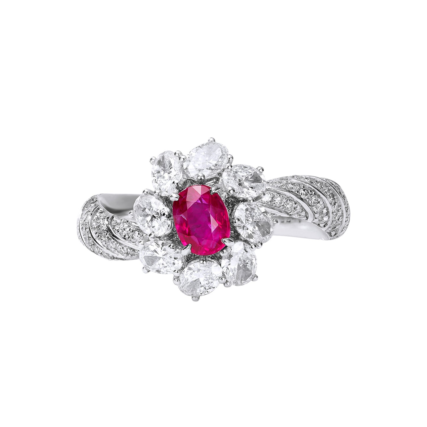 GEMCOOK JEWELRY 0.51ct Unheated Burmese Pigeon Blood Ruby Ring