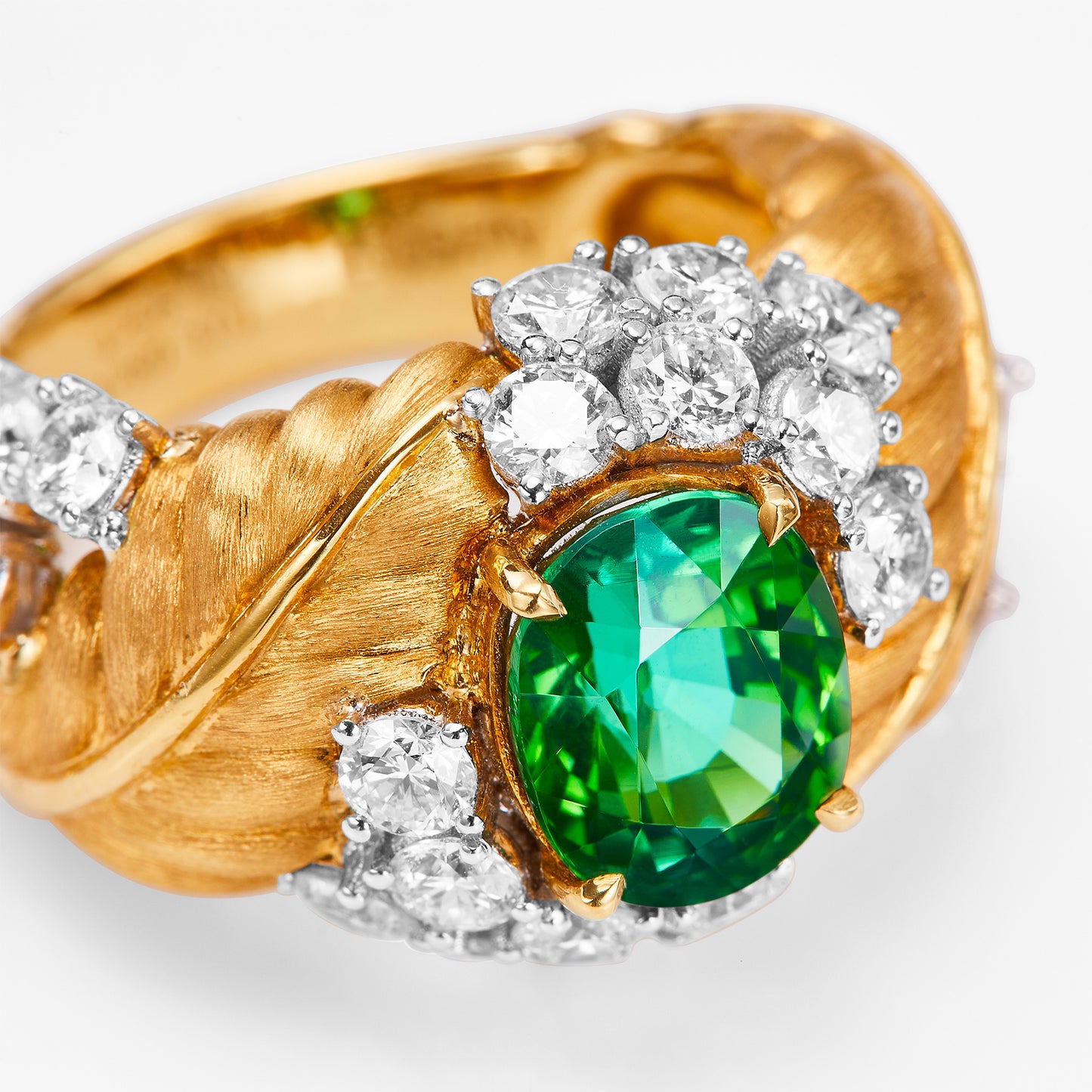 GEMCOOK JEWELLERY 3.08ct Tourmaline Color-separated Vintage Ring