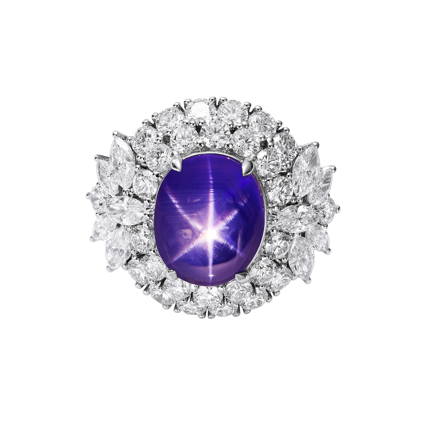 GEMCOOK JEWELLERY 10.1ct Unheated Color-changing Starlight Sapphire Ring