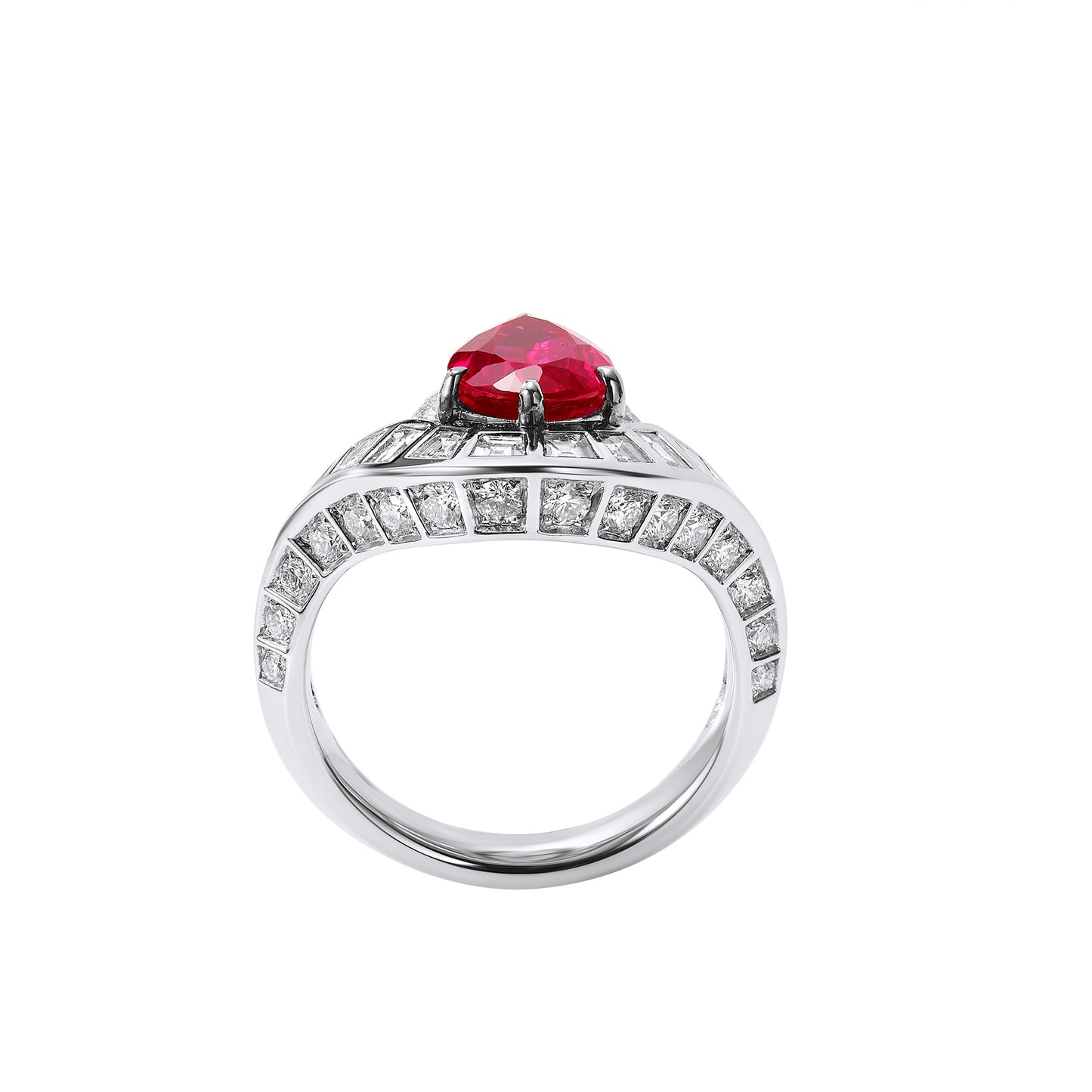 GEMCOOK JEWELRY 2.04ct Unheated Pigeon Blood Ruby Ring