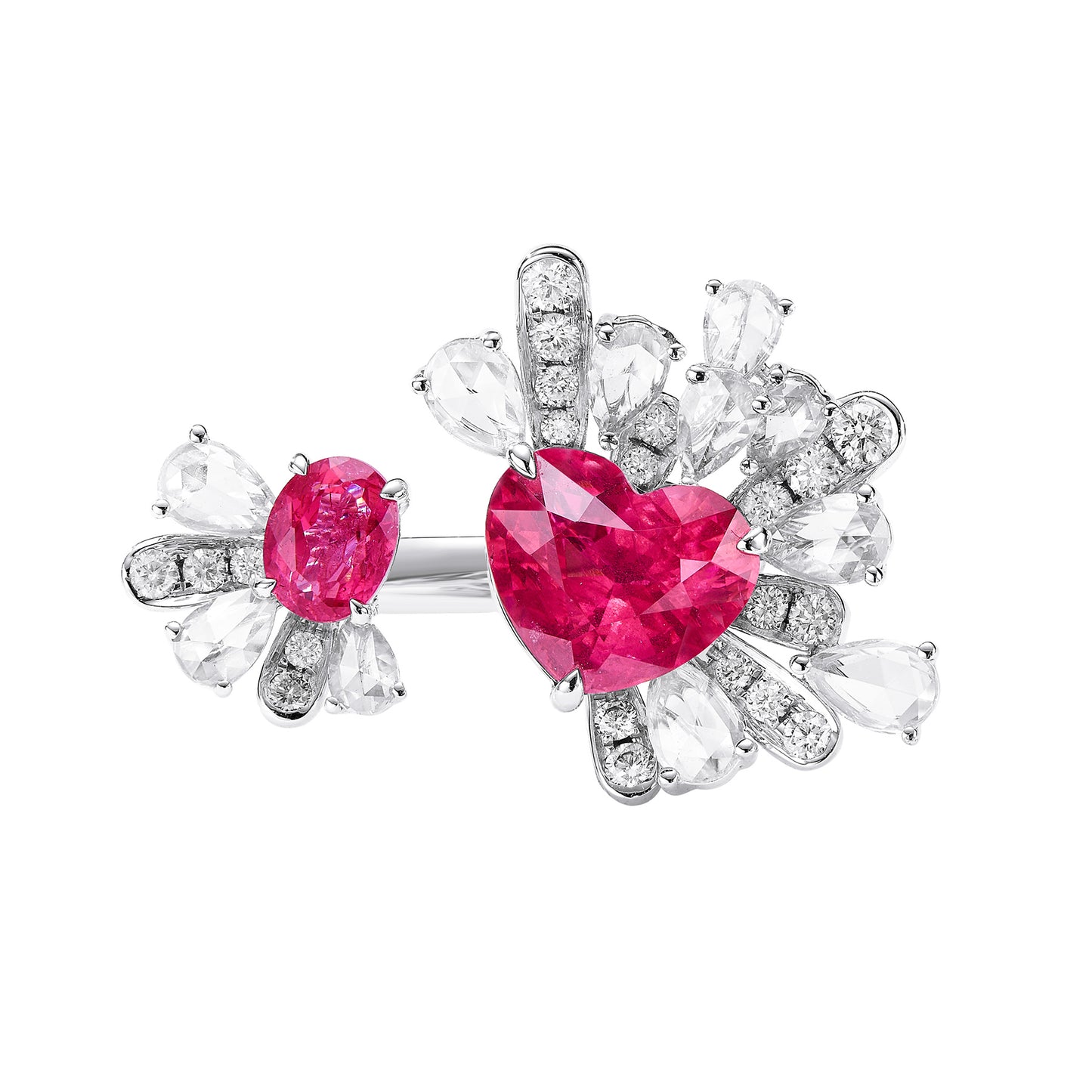 GEMCOOK JEWELRY 3.18ct Double Stone Mahenge Spinel Ring