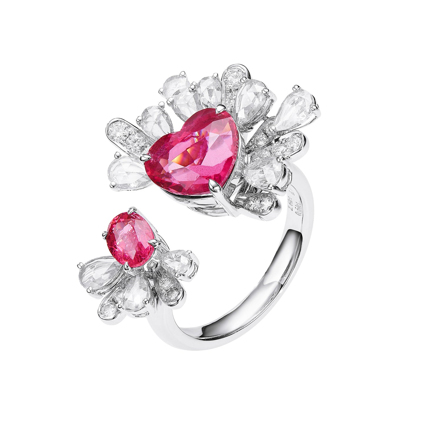 GEMCOOK JEWELRY 3.18ct Double Stone Mahenge Spinel Ring