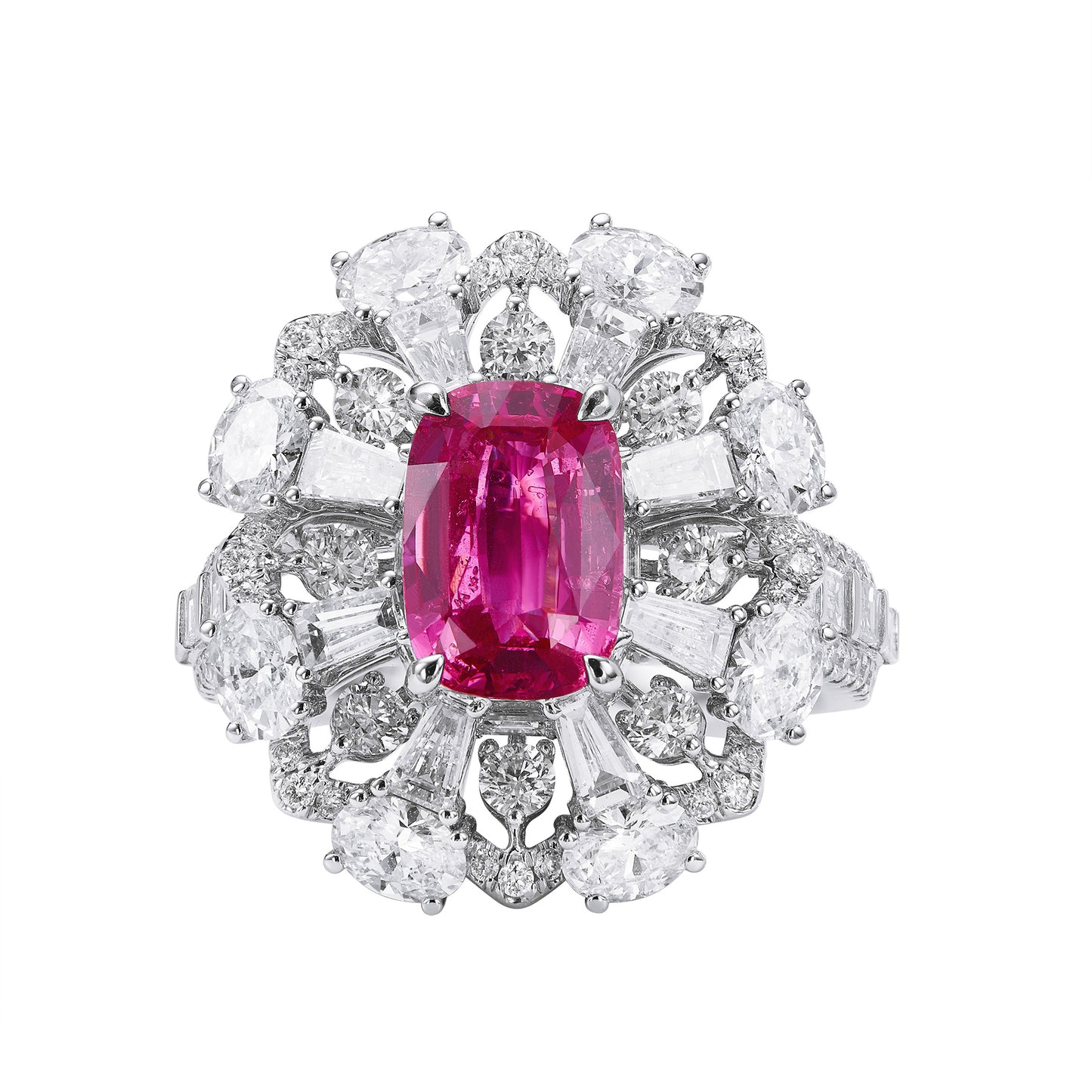 GEMCOOK JEWELLERY 2ct Super Hot Pink Mahenge Spinel Ring