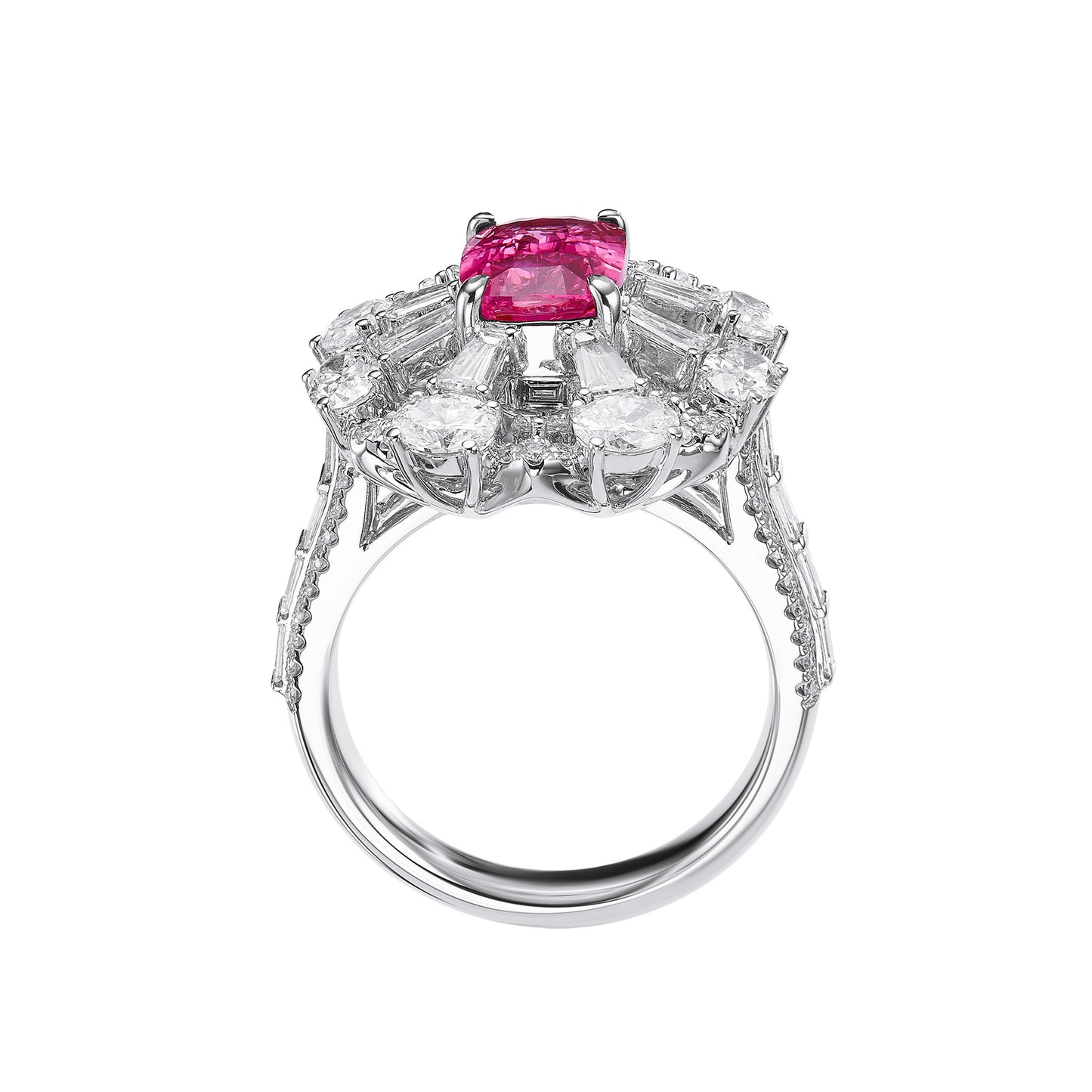 GEMCOOK JEWELLERY 2ct Super Hot Pink Mahenge Spinel Ring