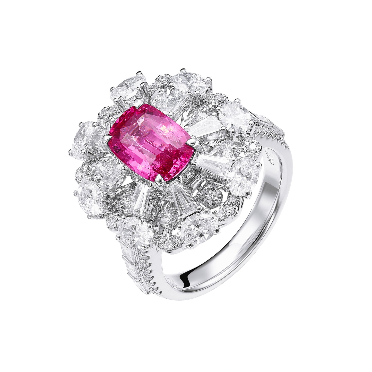 GEMCOOK JEWELLERY 2ct Super Hot Pink Mahenge Spinel Ring