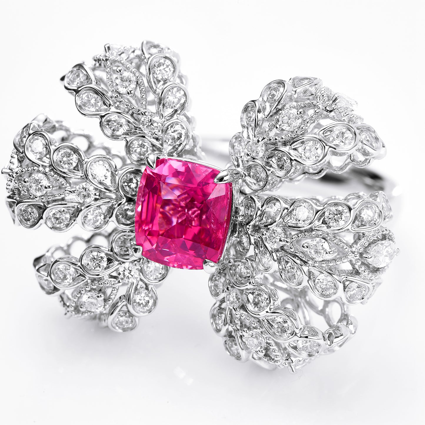 GEMCOOK JEWELLERY 2.18ct Hot Pink Mahenge Ring