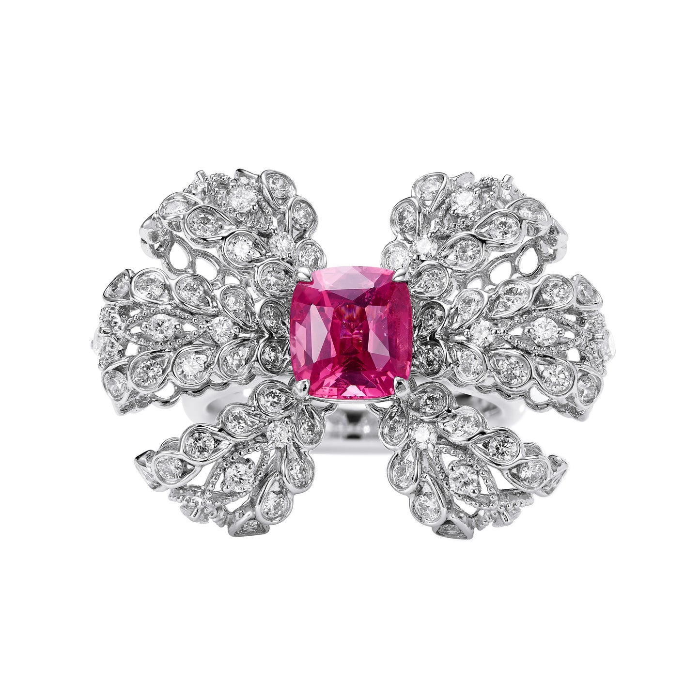 GEMCOOK JEWELLERY 2.18ct Hot Pink Mahenge Ring