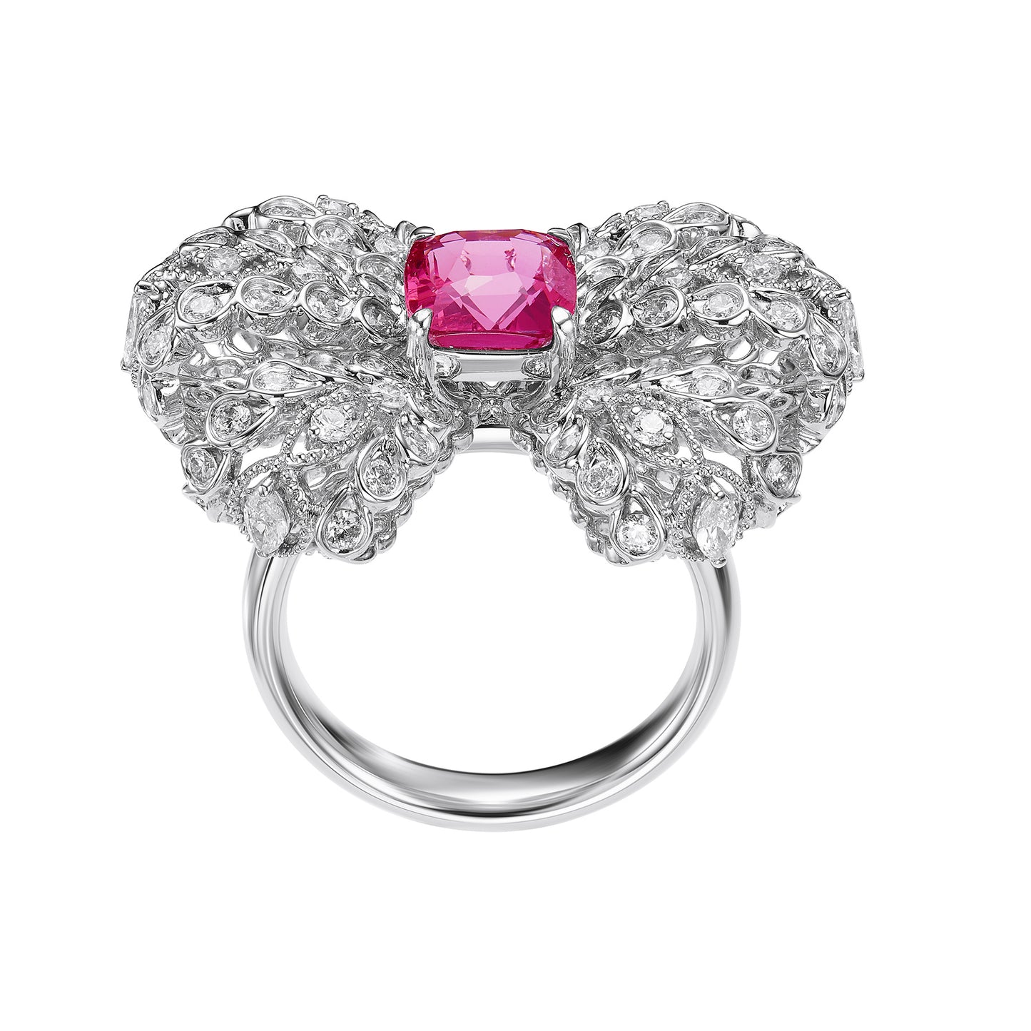 GEMCOOK JEWELLERY 2.18ct Hot Pink Mahenge Ring