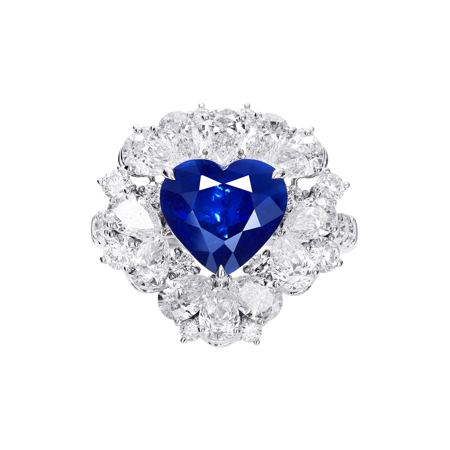 GEMCOOK JEWELLERY 3.20ct Old Burnt Royal Blue Sapphire Ring