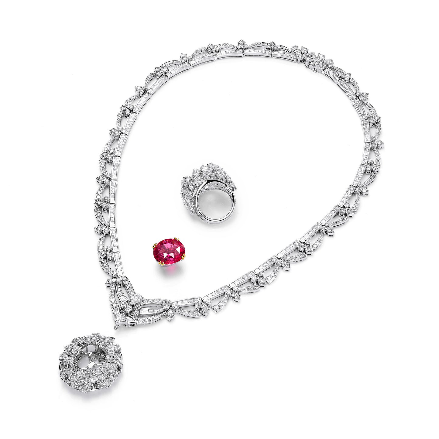 GEMCOOK JEWELLERY Customized 10 carat Mahengai spinel set