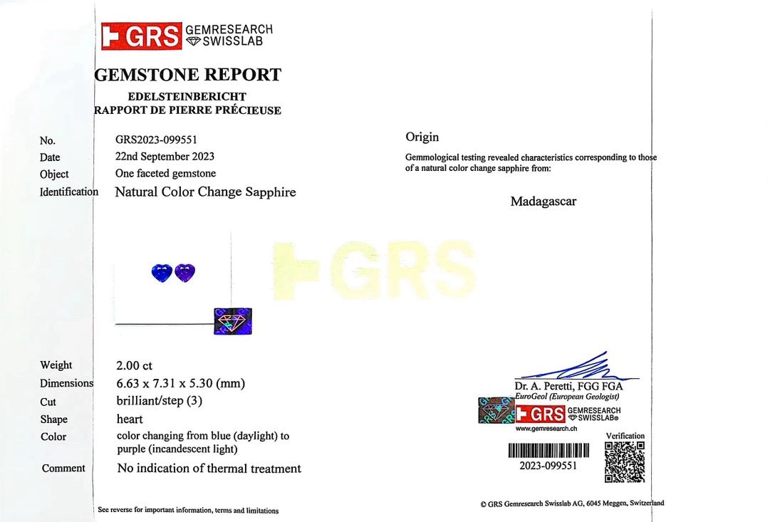 2.01ct Unheated Royal Blue Sapphire