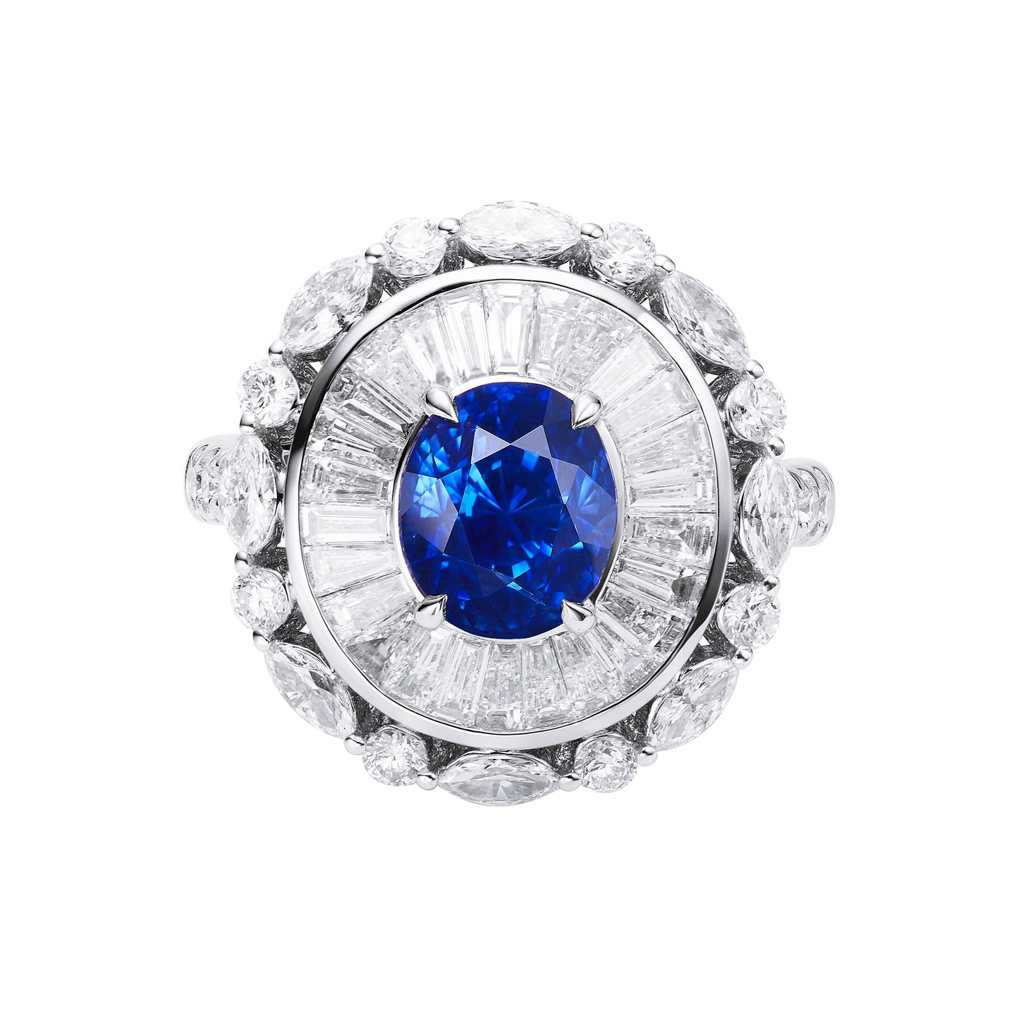 GEMCOOK JEWELLERY 2.73ct Unheated Royal Blue Ring