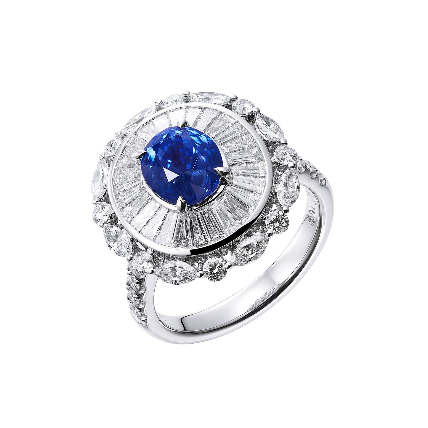 GEMCOOK JEWELLERY 2.73ct Unheated Royal Blue Ring