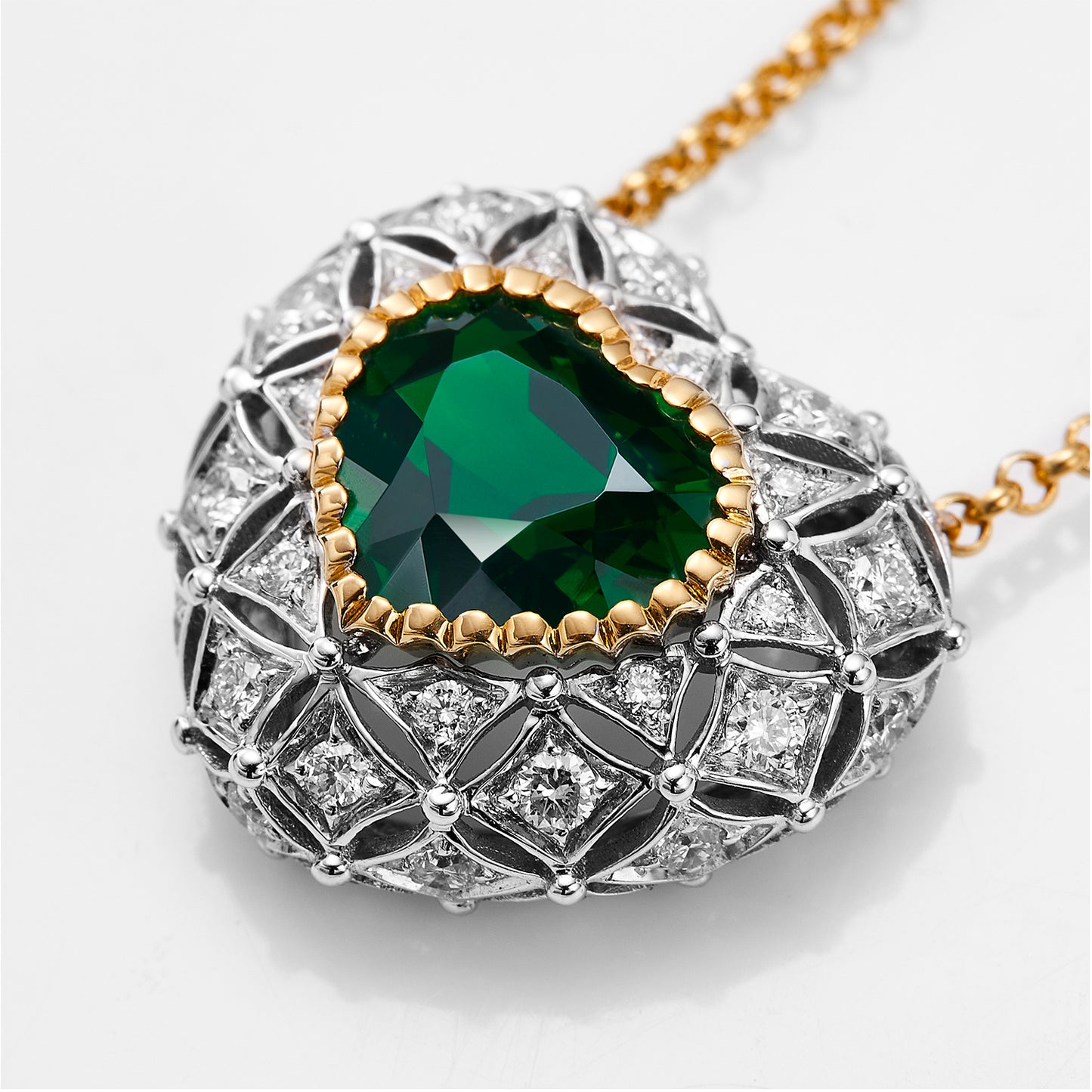 GEMCOOK JEWELLERY 3.17ct Khazani Green Tsavorite Double Necklace