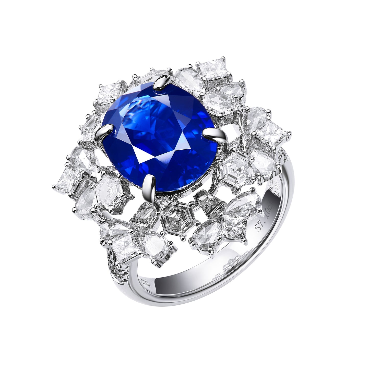 GEMCOOK JEWELLERY 7.1ct Royal Blue Sapphire Ring