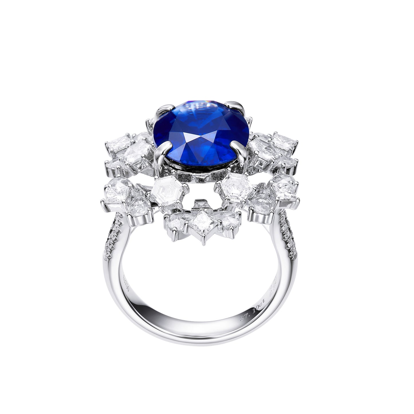 GEMCOOK JEWELLERY 7.1ct Royal Blue Sapphire Ring