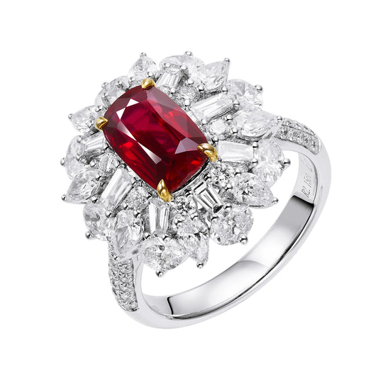 GEMCOOK JEWELLERY 2.15ct Pigeon Blood Ruby Ring