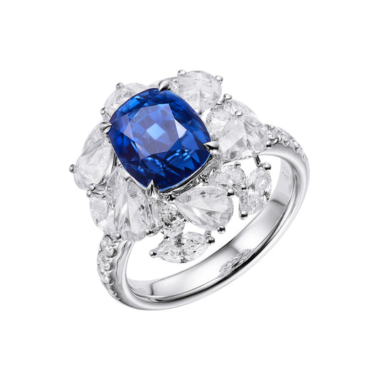 GEMCOOK JEWELLERY 5.12ct Burmese Royal Blue Sapphire Ring