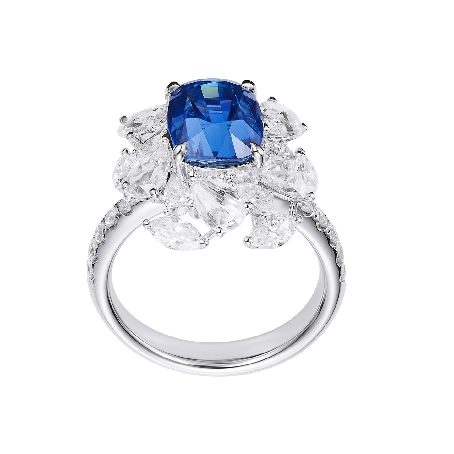 GEMCOOK JEWELLERY 5.12ct Burmese Royal Blue Sapphire Ring