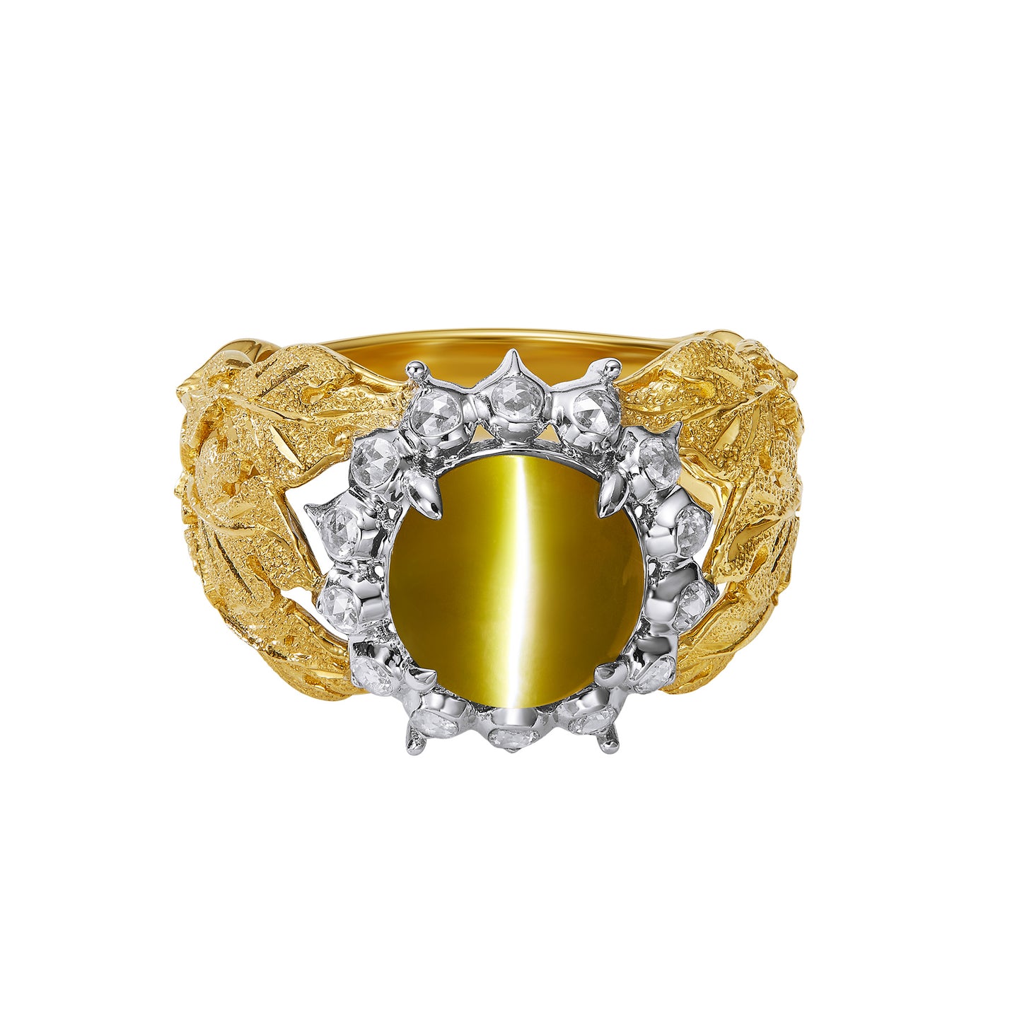 GEMCOOK JEWELLERY 4.59ct Honey Cat's Eye Ring