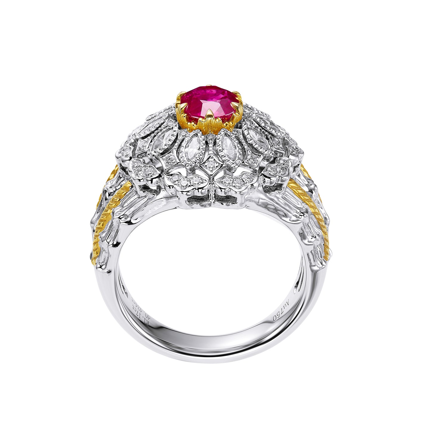 GEMCOOK JEWELLERY 1.17ct Unheated Burmese Mogok Pigeon Blood Ruby Ring