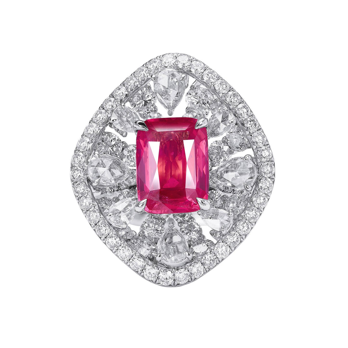 GEMCOOK JEWELLERY 3.05ct Hot Pink Mahenge Ring