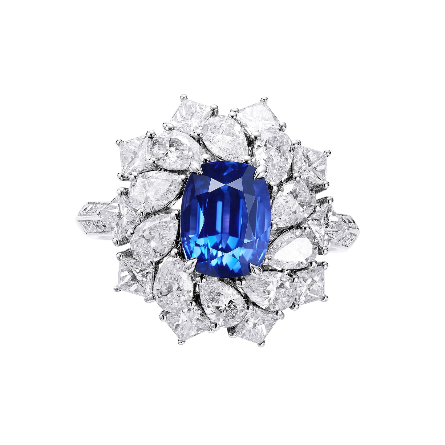 GEMCOOK JEWELLERY 3.05ct Unheated Royal Blue Sapphire Ring