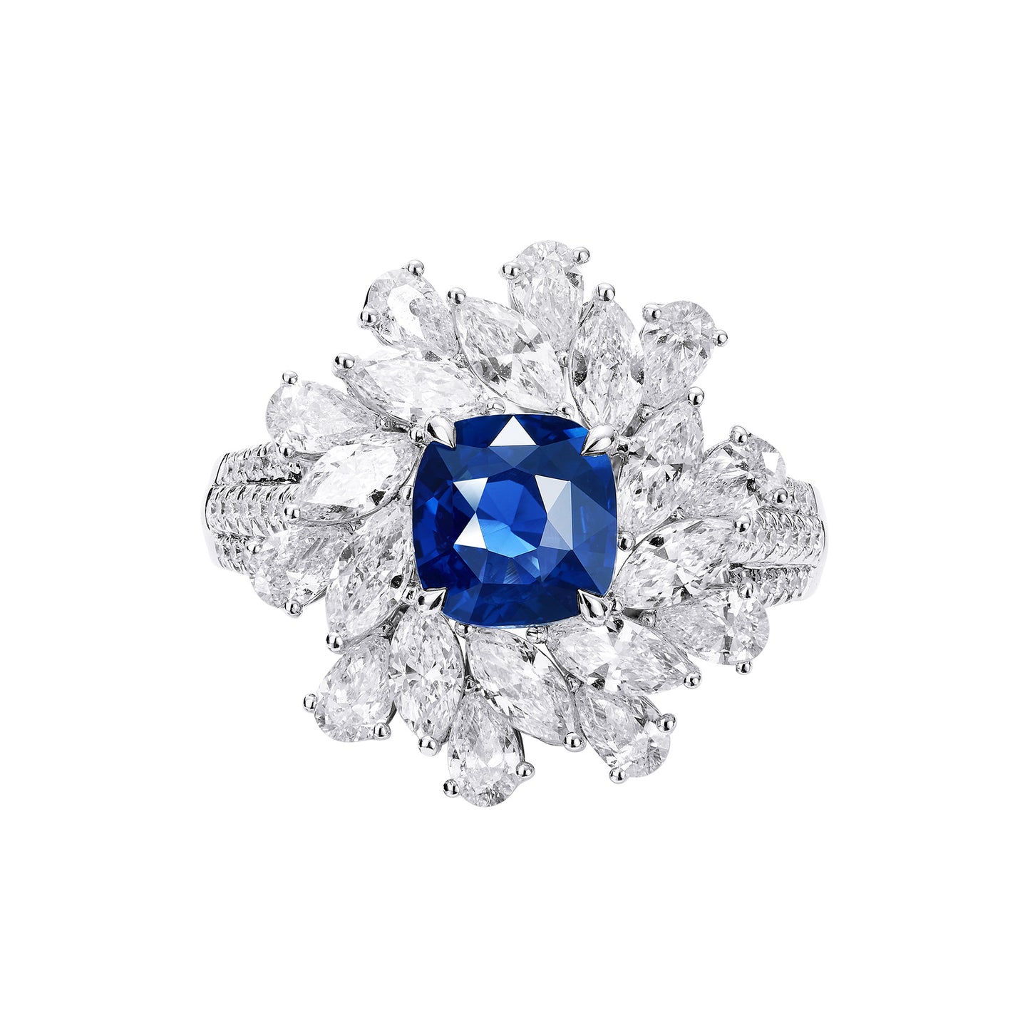 GEMCOOK JEWELLERY 2.03ct Royal Blue Burnt Sapphire Ring