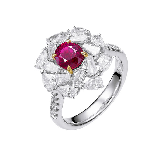 GEMCOOK JEWELLERY 1.56ct Myanmar Mogok Pigeon Blood Ruby Ring