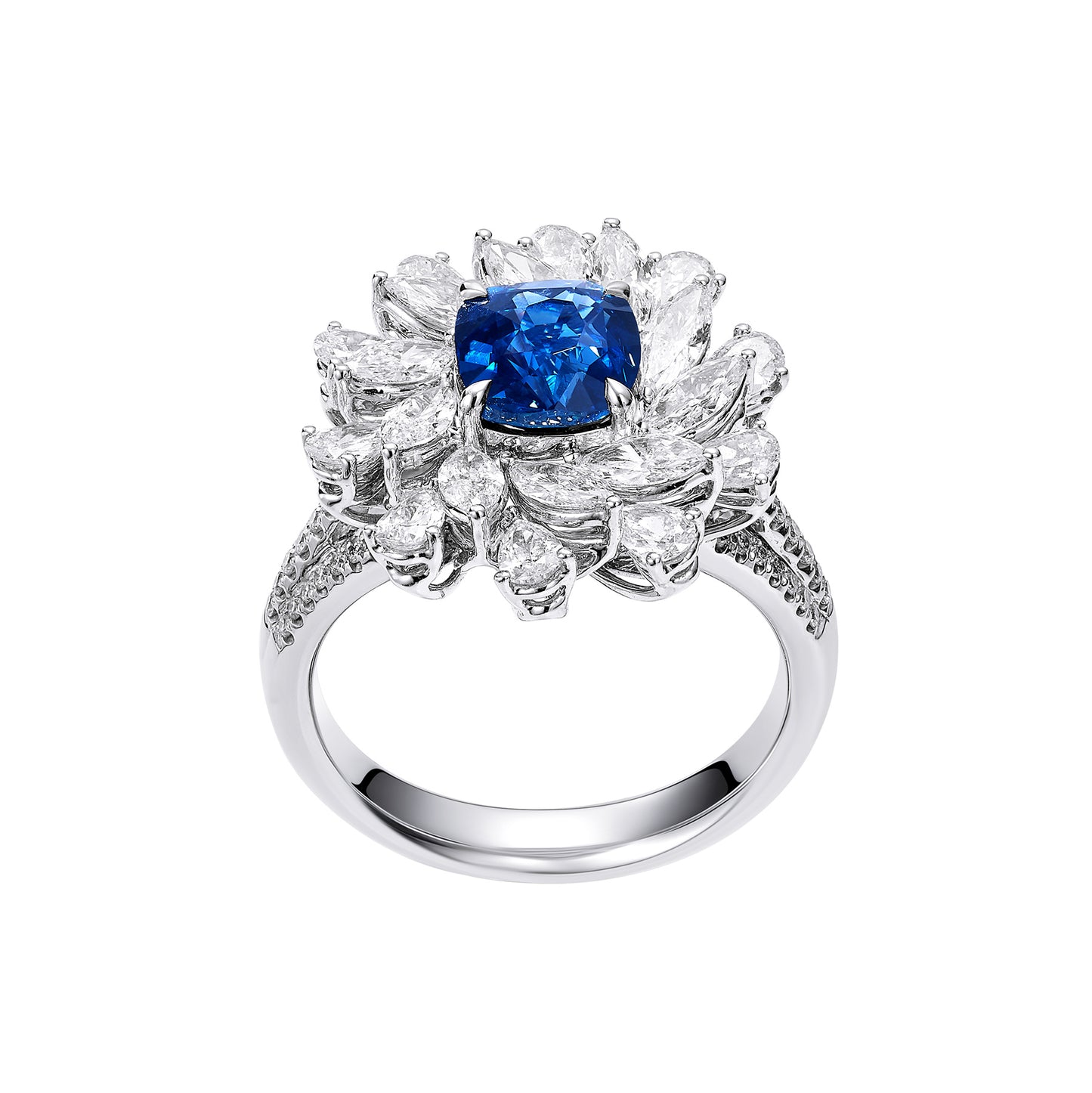 GEMCOOK JEWELLERY 2.03ct Royal Blue Burnt Sapphire Ring