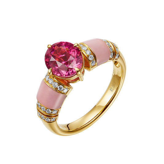 GEMCOOK JEWELLERY 2.06ct Hot Pink Mahenge Spinel Ring