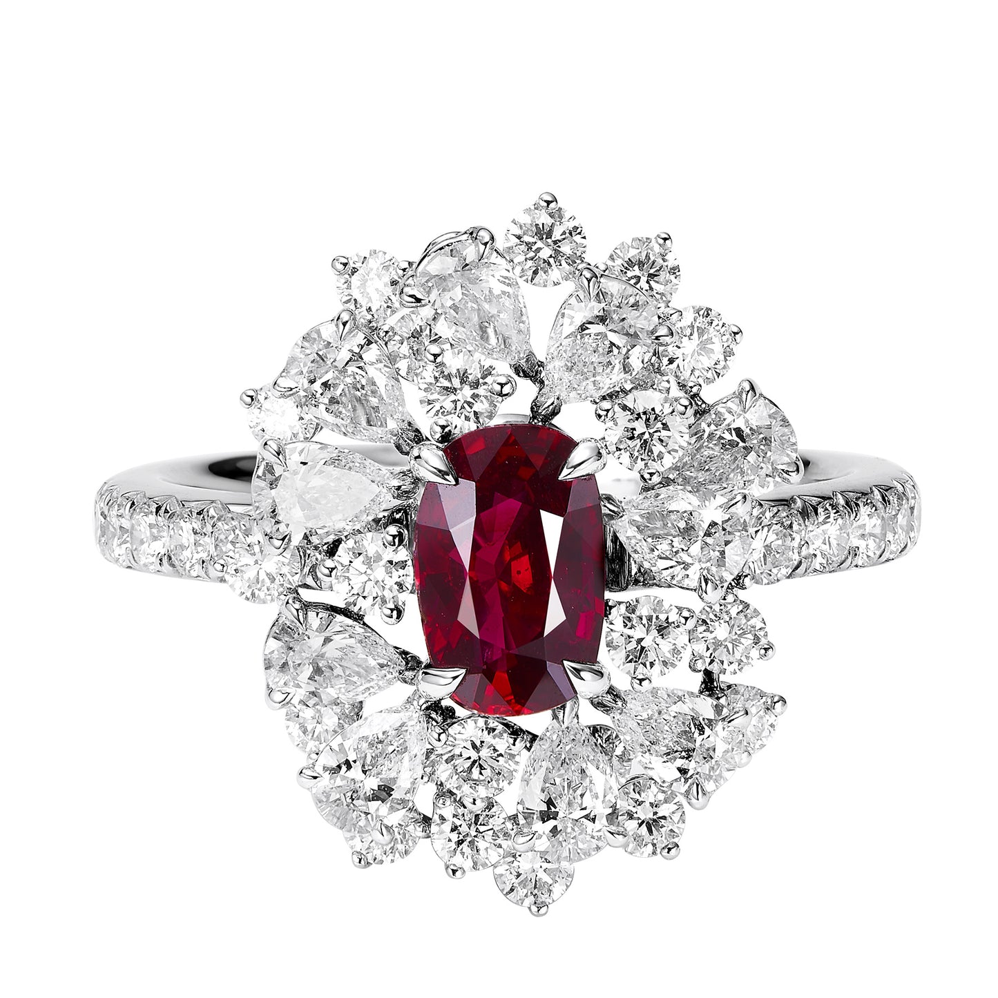 GEMCOOK JEWELLERY 1.00ct Unheated Burmese Pigeon Blood Ruby Ring