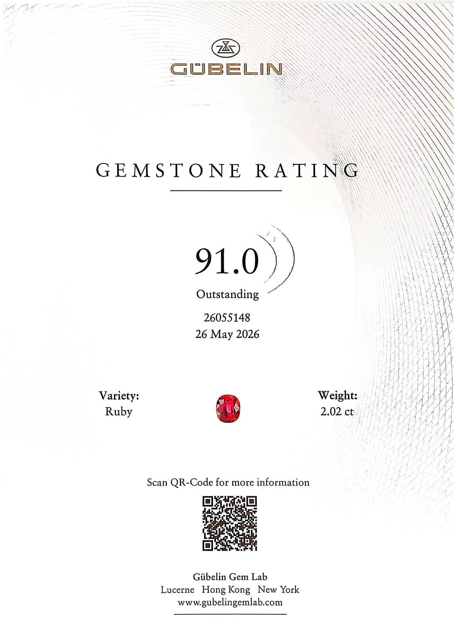 2.02ct Unheated Crimson Red Ruby