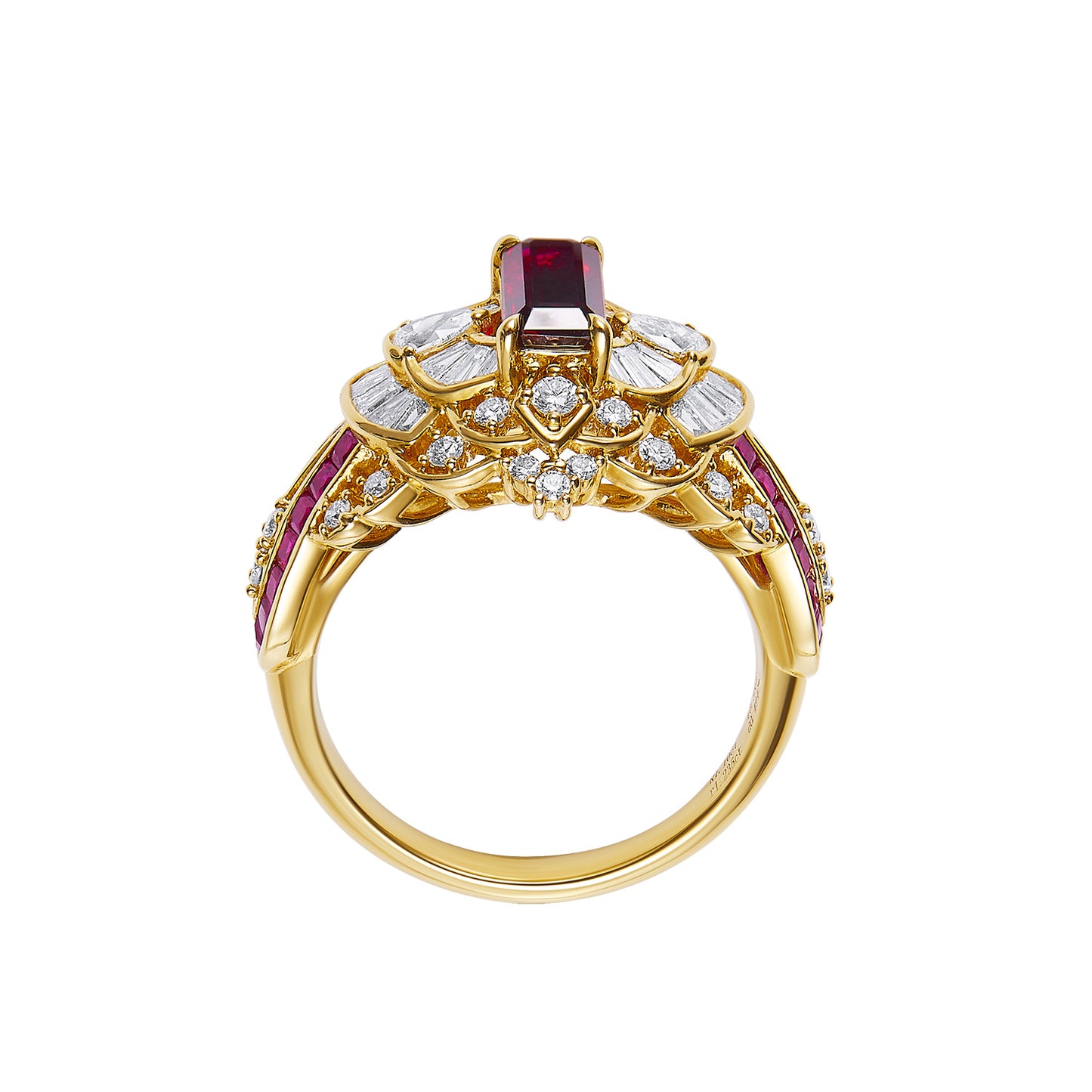 Vintage Art Deco Style Stunning Pigeon Blood Ruby Ring