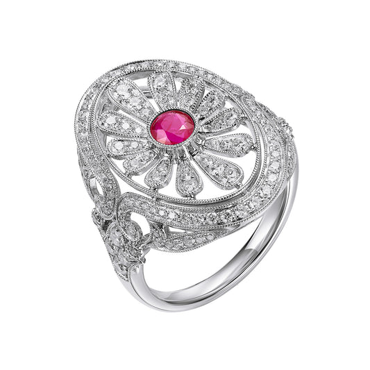 GEMCOOK JEWELLERY Burmese Mogok Pigeon Blood Ruby Ring